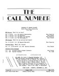 The Call Number, Volume 23, Numbers 9-10, Summer 1962 - UNT Digital Library The Call Number, Volume 23, Numbers 9-10, Summer 1962