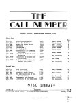 The Call Number, Volume 25, Number 8, May 1964 - UNT Digital Library The Call Number, Volume 25, Number 8, May 1964