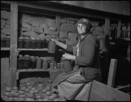 [Aunt Nora Treece in a root cellar] - UNT Digital Library [Aunt Nora Treece in a root cellar]