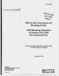 HEU to LEU Conversion and Blending Facility: UNH blending... Library HEU to LEU Conversion and Blending Facility: UNH blending... 