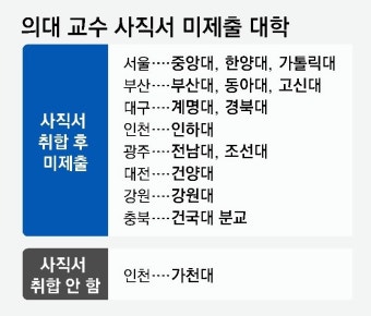 [단독]의대 40곳중 15곳, 집단사직서 안 냈다… 교수들 “전공의 떠난 병원, 환자 지켜야”｜동아일보 [단독]의대 40곳중 15곳, 집단사직서 안...