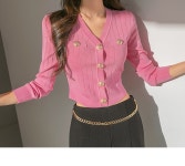 셀럽들의 선택, DINT - J1677 골드 버튼 니트 가디건 셀럽들의 선택, DINT