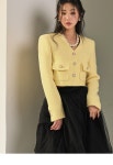 딘트 SK2435 린다 샤 레이어드 밴딩 언발 스커트