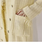 셀럽들의 선택, DINT - J1830 셀시 트위드 프린지 더블 롱 자켓(벨트SET) 셀럽들의 선택, DINT