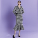 셀럽들의 선택, DINT - SK2649 엑스 체크 울 머메이드 미디 스커트 셀럽들의 선택, DINT