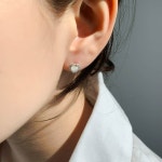 올은(ALLEUN) 실버925 하트 큐빅 스터드 데일리 귀걸이 - 후기 | 무신사