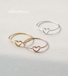 올은(ALLEUN) 실버925 하트 얇은 마디 은 반지 우정 - 후기 | 무신사