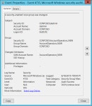4735(S) A security-enabled local group was changed. (Windows 10) - Windows security | Microsoft Docs 4735(S) A... 