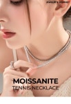 제이앤제이 모이사나이트 실버925 6.5mm 테니스 목걸이 JNM01905