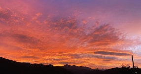 예전에 찍었던 집 앞 산 노을, 1탄 - DVDPrime