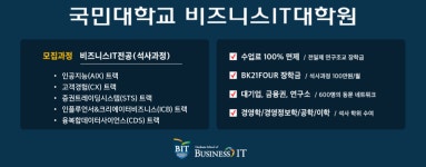 국민대학교 Business-IT 대학원 2026 후기 석사 신입생 모집 | 국민대학교 비즈니스IT대학원 | 마감: 2026.05.26. 16:00 - 김박사넷 커뮤니티