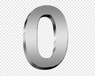 Silver Number 0, numbers png | PNGEgg