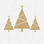 Golden christmas tree, love, wish png | PNGEgg