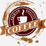 Round coffee logo, round, coffee png | PNGEgg