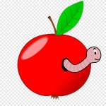 Worm Apple, Apple Worm s, food, leaf png | PNGEgg