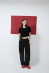 이음 우먼(EEUM) WOOL PINTUCK PANTS_BLACK - 사이즈 & 후기 | 무신사