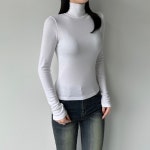 엘오브유 2장구매할인 9color 폴라티 종결 여성 골지 이너 목폴라티 얇은 목 티셔츠