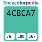 RAL 180 70 35 / #4cbca7 헥스 색상 코드 스킴, 챠트, 팔레트, 페인트 & 그림 물감 RAL 180 70 35 / #4cbca7 헥스 색상 코드