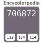 Devoe Paint Grey Amethyst / 30RB 15/086 / #706872 헥스 색상 코드 스킴, 챠트, 팔레트, 페인트 & 그림 물감 Devoe Paint Grey... 