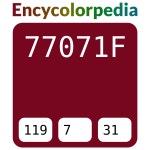 GM / General Motors Sonoma Jewel / #77071f 헥스 색상 코드 스킴, 챠트, 팔레트, 페인트 & 그림 물감 GM / General Motors Sonoma... 