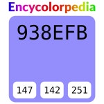 #938efb 헥스 색상 코드 스킴, 챠트, 팔레트, 페인트 & 그림 물감 #938efb 헥스 색상 코드