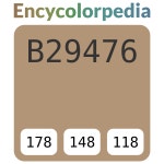 Behr Cliff Rock 290F-4 / #b29476 헥스 색상 코드 스킴, 챠트, 팔레트, 페인트 & 그림 물감 Behr Cliff Rock 290F-4 / #b29476 헥스... 