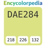 #dae284 헥스 색상 코드 스킴, 챠트, 팔레트, 페인트 & 그림 물감 #dae284 헥스 색상 코드