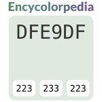 Tikkurila G370 / #dfe9df 헥스 색상 코드 스킴, 챠트, 팔레트, 페인트 & 그림 물감 Tikkurila G370 / #dfe9df 헥스 색상 코드