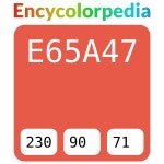 #e65a47 헥스 색상 코드 스킴, 챠트, 팔레트, 페인트 & 그림 물감 #e65a47 헥스 색상 코드