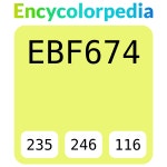 #ebf674 헥스 색상 코드 스킴, 챠트, 팔레트, 페인트 & 그림 물감 #ebf674 헥스 색상 코드