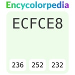 Caparol 95 11 104 / Nickeltitangelb 40 / #ecfce8 헥스 색상 코드 스킴, 챠트, 팔레트, 페인트 & 그림 물감 Caparol 95 11 104... 