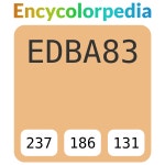 #edba83 헥스 색상 코드 스킴, 챠트, 팔레트, 페인트 & 그림 물감 #edba83 헥스 색상 코드