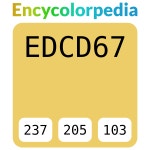#edcd67 헥스 색상 코드 스킴, 챠트, 팔레트, 페인트 & 그림 물감 #edcd67 헥스 색상 코드