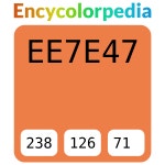 #ee7e47 헥스 색상 코드 스킴, 챠트, 팔레트, 페인트 & 그림 물감 #ee7e47 헥스 색상 코드