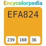 Sigma Yellow Ocre / 3310 B / #efa824 헥스 색상 코드 스킴, 챠트, 팔레트, 페인트 & 그림 물감 Sigma Yellow Ocre / 3310 B / #efa824... 