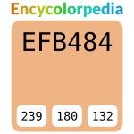 #efb484 헥스 색상 코드 스킴, 챠트, 팔레트, 페인트 & 그림 물감 #efb484 헥스 색상 코드