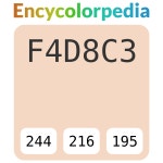 Olympic Pat-A-Cake B22-2 / #f4d8c3 헥스 색상 코드 스킴, 챠트... 페인트 & 그림 물감 Olympic Pat-A-Cake B22-2 / #f4d8c3 헥스 색상 코드