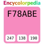 #f78abe 헥스 색상 코드 스킴, 챠트, 팔레트, 페인트 & 그림 물감 #f78abe 헥스 색상 코드