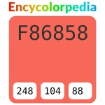 굳앤굳디자인 | Caparol 63 40 25 / Venezia 10 / #f86858 헥스 색상 코드 스킴, 챠트, 팔레트, 페인트 & 그림 물감 Caparol 63 40 25 / Venezia 10...