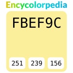 #fbef9c 헥스 색상 코드 스킴, 챠트, 팔레트, 페인트 & 그림 물감 #fbef9c 헥스 색상 코드