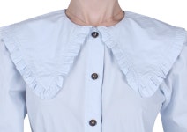 [가니 24FW 여성 와이드 카라 블라우스 해더 F8638 694] 팹스타일 [가니 24FW 여성 와이드 카라 블라우스 해더 F8638 694]