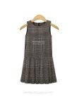 패션풀 DRS19594체크 플리츠 울 미니 원피스
