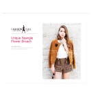 패션풀 SAC14380Unique Spangle Flower Broach
