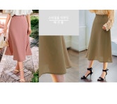 패션풀 BSK20926  (44~66)  마요 스트랩 스커트
