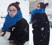 패션엔 :: 에스파 카리나, 눈 올 땐 머플러! 뿔테 안경과 떡볶이 코트 긱시크 하이틴룩 에스파 카리나, 눈 올 땐 머플러! 뿔테 안경과 떡볶이 코트... 