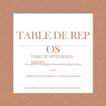 TABLE DE REPOS - 미리캔버스
