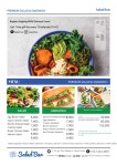 Clean restaurant salad menu with blue photo highlighting - 미리캔버스