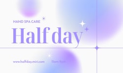 화사한 그라이데션과 큰 타이틀이 인상적인 디자인 - 미리캔버스