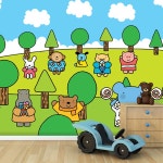 문고리닷컴 : 셀프인테리어 한번에 검색, 손쉽게 쇼핑 뮤럴벽지_푸른언덕 나무아래에서 