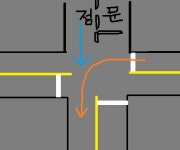 아파트 정문 교차로의 우선순위. | 보배드림 교통사고/블박